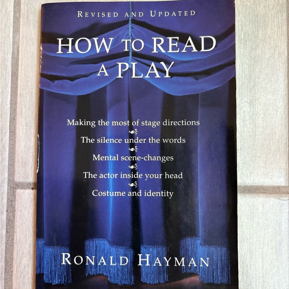 How To Read A Play. Ronald Hayman Paperback USED